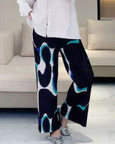 Designer Plissé Trousers for Evening Wear